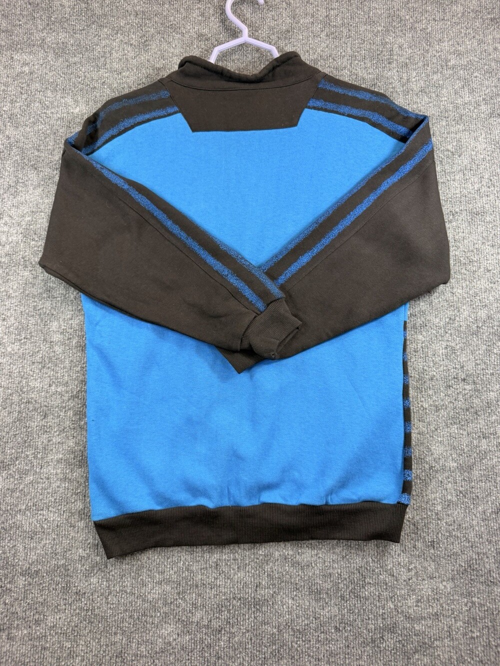 Vtg 90s Maneuvers Deadstock Boys L Sweatshirt 1/4 Zip Black Blue Colorblock NWT - Picture 13 of 16